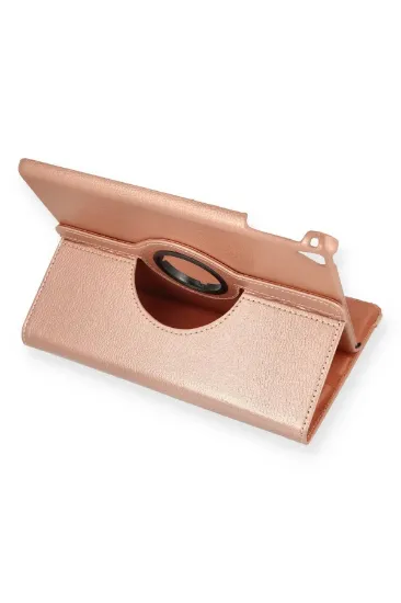 Newface iPad 9.7 (2018) Kılıf 360 Tablet Deri Kılıf - Rose Gold resmi