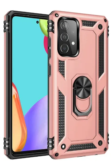 Newface Samsung Galaxy A23 4G Kılıf Sofya Yüzüklü Silikon Kapak - Rose resmi