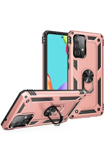 Newface Samsung Galaxy A23 4G Kılıf Sofya Yüzüklü Silikon Kapak - Rose resmi