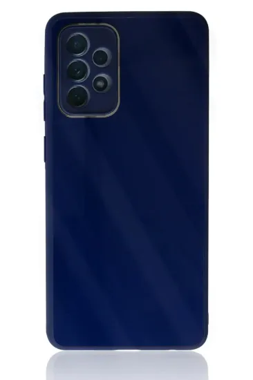 Newface Samsung Galaxy A53 5G Kılıf Glass Kapak - Lacivert resmi