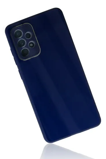 Newface Samsung Galaxy A53 5G Kılıf Glass Kapak - Lacivert resmi