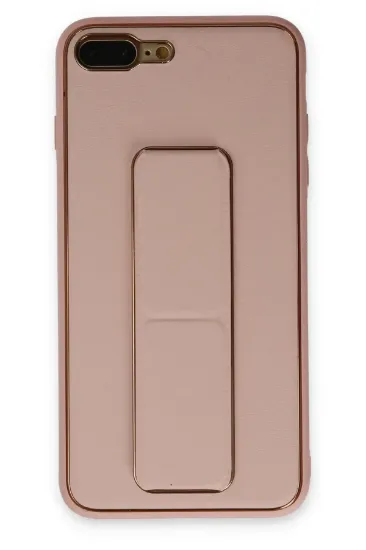 Newface iPhone 7 Plus Kılıf Coco Deri Standlı Kapak - Pembe resmi