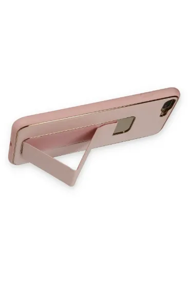 Newface iPhone 7 Plus Kılıf Coco Deri Standlı Kapak - Pembe resmi