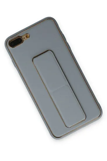 Newface iPhone 7 Plus Kılıf Coco Deri Standlı Kapak - Sky Blue resmi