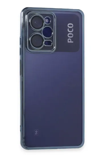 Newface Xiaomi Poco X5 Pro 5G Kılıf Razer Lensli Silikon - Açık Mavi resmi