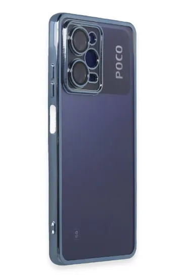 Newface Xiaomi Poco X5 Pro 5G Kılıf Razer Lensli Silikon - Açık Mavi resmi