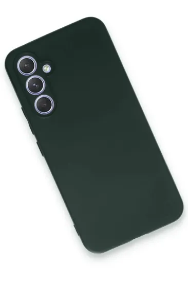 Newface Samsung Galaxy A54 5G Kılıf First Silikon - Koyu Yeşil resmi