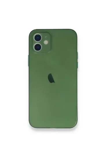 Newface iPhone 12 Mini Kılıf PP Ultra İnce Kapak - Yeşil resmi