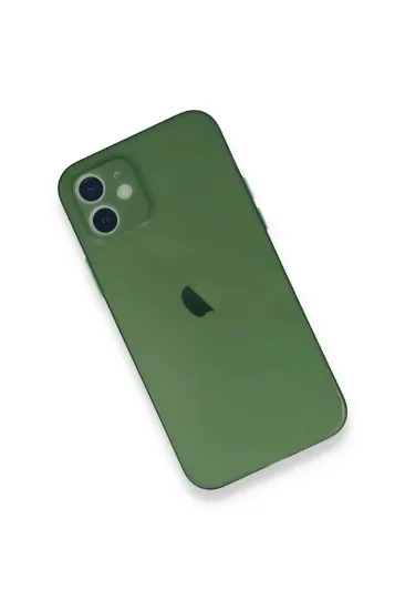 Newface iPhone 12 Mini Kılıf PP Ultra İnce Kapak - Yeşil resmi