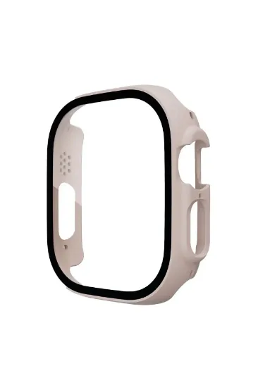 Newface Apple Watch Ultra 49mm Desert Camlı Kasa Ekran Koruyucu - Metalik Gold resmi