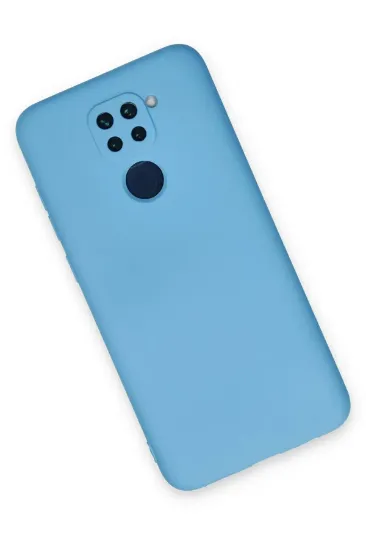 Newface Xiaomi Redmi Note 9 Kılıf Nano içi Kadife Silikon - Mavi resmi