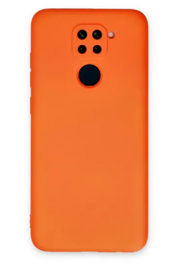 Newface Xiaomi Redmi Note 9 Kılıf Nano içi Kadife Silikon - Turuncu resmi