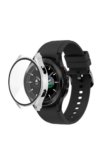 Newface Watch 4 44mm Wall Camlı Kasa Ekran Koruyucu - Gümüş resmi