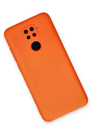 Newface Xiaomi Redmi Note 9 Kılıf Nano içi Kadife Silikon - Turuncu resmi