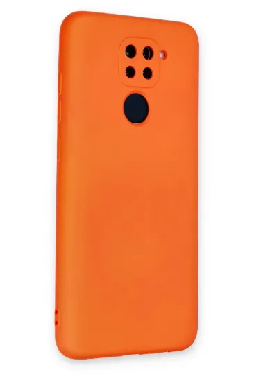 Newface Xiaomi Redmi Note 9 Kılıf Nano içi Kadife Silikon - Turuncu resmi
