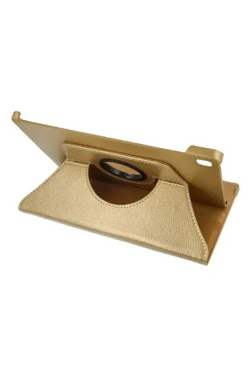 Newface Samsung Galaxy P610 Tab S6 Lite 10.4 Kılıf 360 Tablet Deri Kılıf - Gold resmi