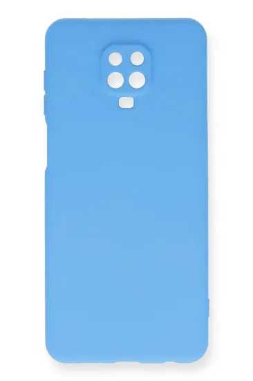 Newface Xiaomi Redmi Note 9 Pro Kılıf Nano içi Kadife Silikon - Mavi resmi