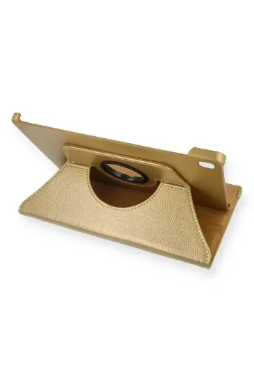 Newface Samsung Galaxy T500 Tab A7 10.4 Kılıf 360 Tablet Deri Kılıf - Gold resmi