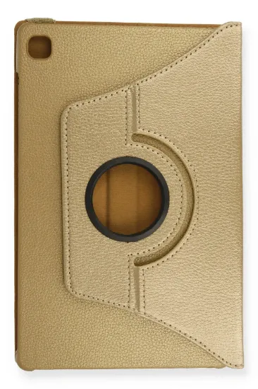 Newface Samsung Galaxy T500 Tab A7 10.4 Kılıf 360 Tablet Deri Kılıf - Gold resmi