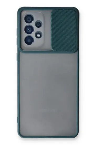 Newface Samsung Galaxy A33 5G Kılıf Palm Buzlu Kamera Sürgülü Silikon - Yeşil resmi