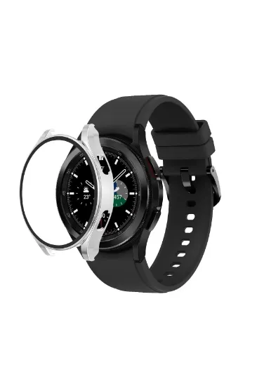Newface Watch 5 Pro 45mm Wall Camlı Kasa Ekran Koruyucu - Gümüş resmi