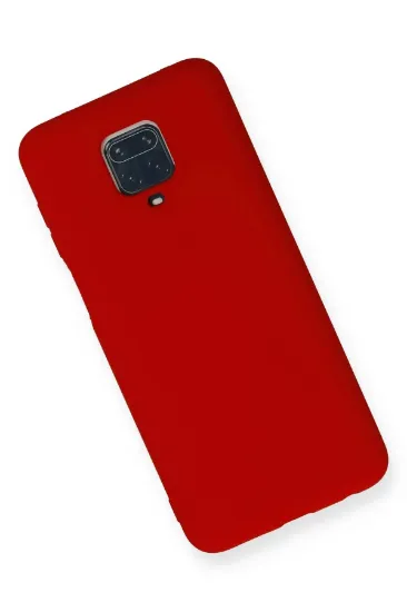 Newface Xiaomi Redmi Note 9 Pro Kılıf Nano içi Kadife Silikon - Kırmızı resmi