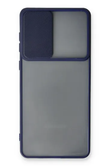 Newface Samsung Galaxy A33 5G Kılıf Palm Buzlu Kamera Sürgülü Silikon - Lacivert resmi