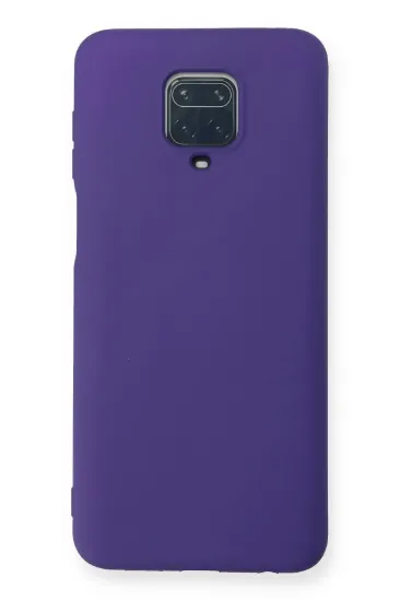 Newface Xiaomi Redmi Note 9 Pro Kılıf Nano içi Kadife Silikon - Mor resmi