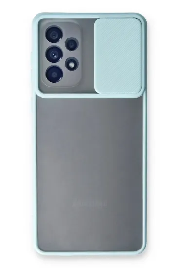 Newface Samsung Galaxy A33 5G Kılıf Palm Buzlu Kamera Sürgülü Silikon - Turkuaz resmi