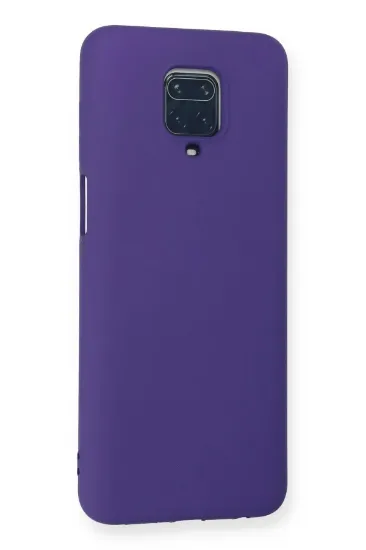 Newface Xiaomi Redmi Note 9 Pro Kılıf Nano içi Kadife Silikon - Mor resmi