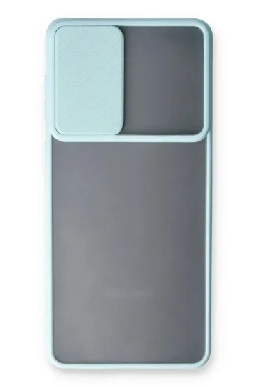 Newface Samsung Galaxy A53 5G Kılıf Palm Buzlu Kamera Sürgülü Silikon - Turkuaz resmi
