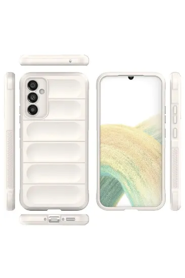 Newface Samsung Galaxy A24 4G Kılıf Optimum Silikon - Krem resmi