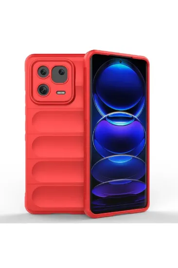 Newface Xiaomi Mi 13 Kılıf Optimum Silikon - Kırmızı resmi