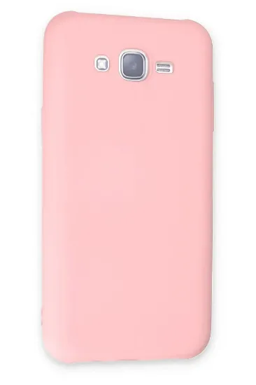 Newface Samsung Galaxy J7 Kılıf Nano içi Kadife Silikon - Pudra resmi