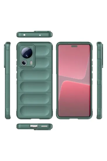 Newface Xiaomi Mi 13 Lite Kılıf Optimum Silikon - Koyu Yeşil resmi