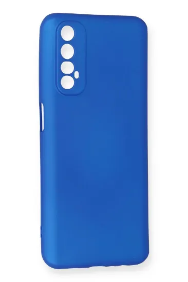 Newface Realme 7 Kılıf First Silikon - Mavi resmi