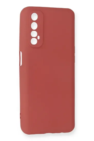 Newface Realme 7 Kılıf First Silikon - Kiremit resmi