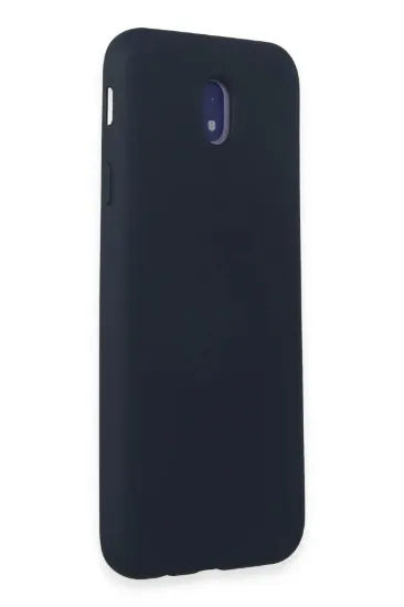 Newface Samsung Galaxy J7 Pro / J730 Kılıf Nano içi Kadife Silikon - Koyu Mavi resmi