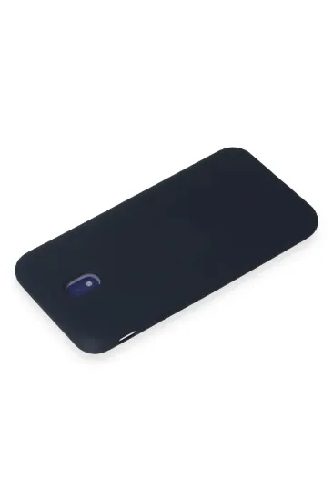 Newface Samsung Galaxy J7 Pro / J730 Kılıf Nano içi Kadife Silikon - Koyu Mavi resmi