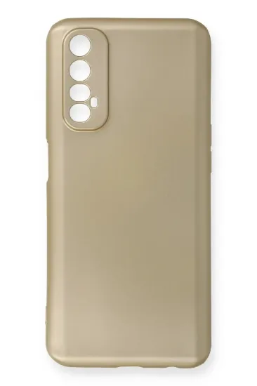 Newface Realme 7 Kılıf First Silikon - Gold resmi