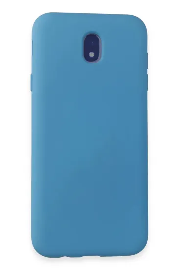 Newface Samsung Galaxy J7 Pro / J730 Kılıf Nano içi Kadife Silikon - Mavi resmi