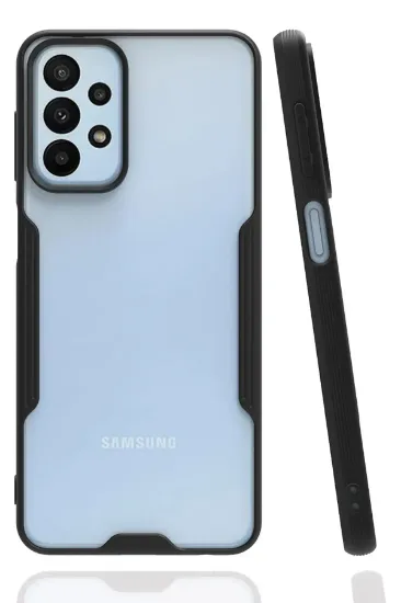 Newface Samsung Galaxy A23 4G Kılıf Platin Silikon - Siyah resmi
