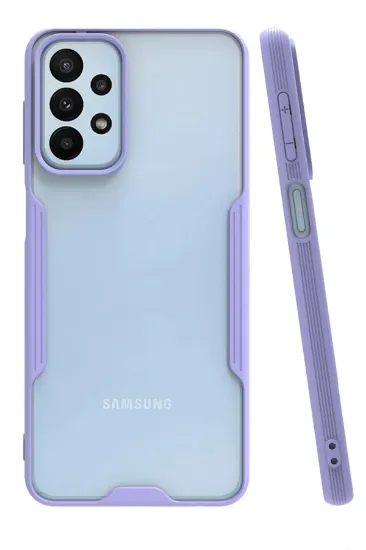 Newface Samsung Galaxy A23 4G Kılıf Platin Silikon - Lila resmi