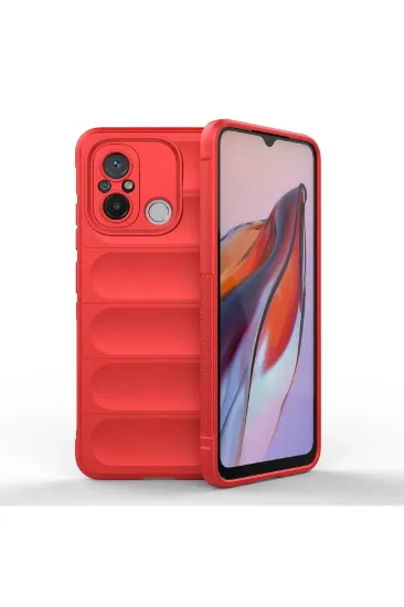 Newface Xiaomi Redmi 12C Kılıf Optimum Silikon - Kırmızı resmi
