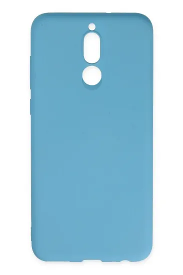 Newface Huawei Mate 10 Lite Kılıf Nano içi Kadife Silikon - Mavi resmi