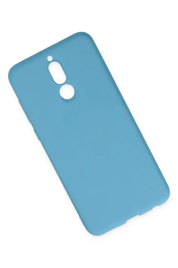 Newface Huawei Mate 10 Lite Kılıf Nano içi Kadife Silikon - Mavi resmi