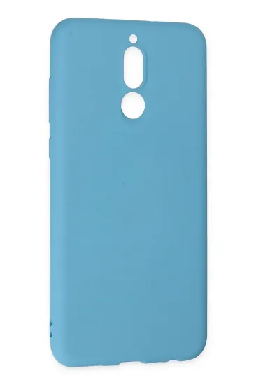 Newface Huawei Mate 10 Lite Kılıf Nano içi Kadife Silikon - Mavi resmi