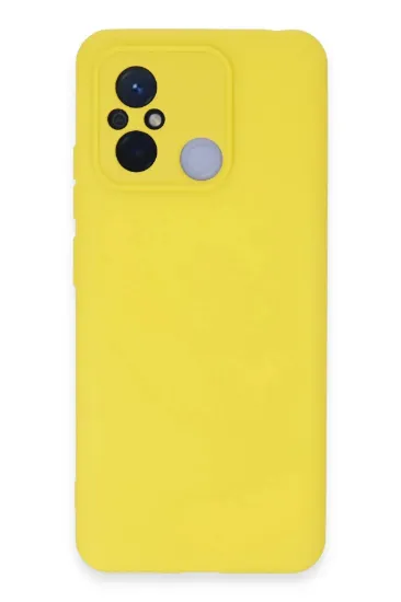 Newface Xiaomi Redmi 12C Kılıf Nano içi Kadife Silikon - Sarı resmi