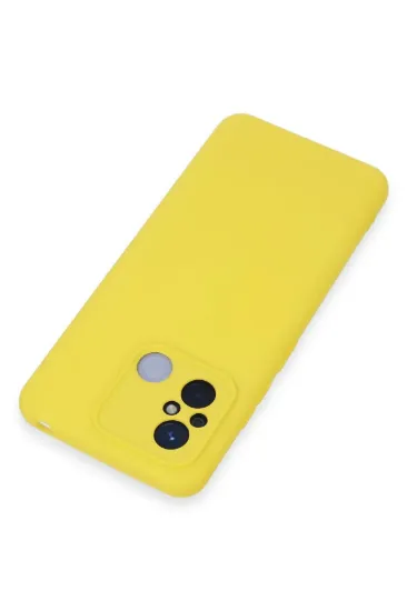 Newface Xiaomi Redmi 12C Kılıf Nano içi Kadife Silikon - Sarı resmi
