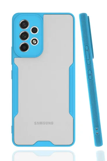 Newface Samsung Galaxy A53 5G Kılıf Platin Silikon - Mavi resmi